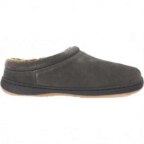NEW TEMPUR-PEDIC men's arlow suede casual mule slipper in charcoal - Picture 1 of 4